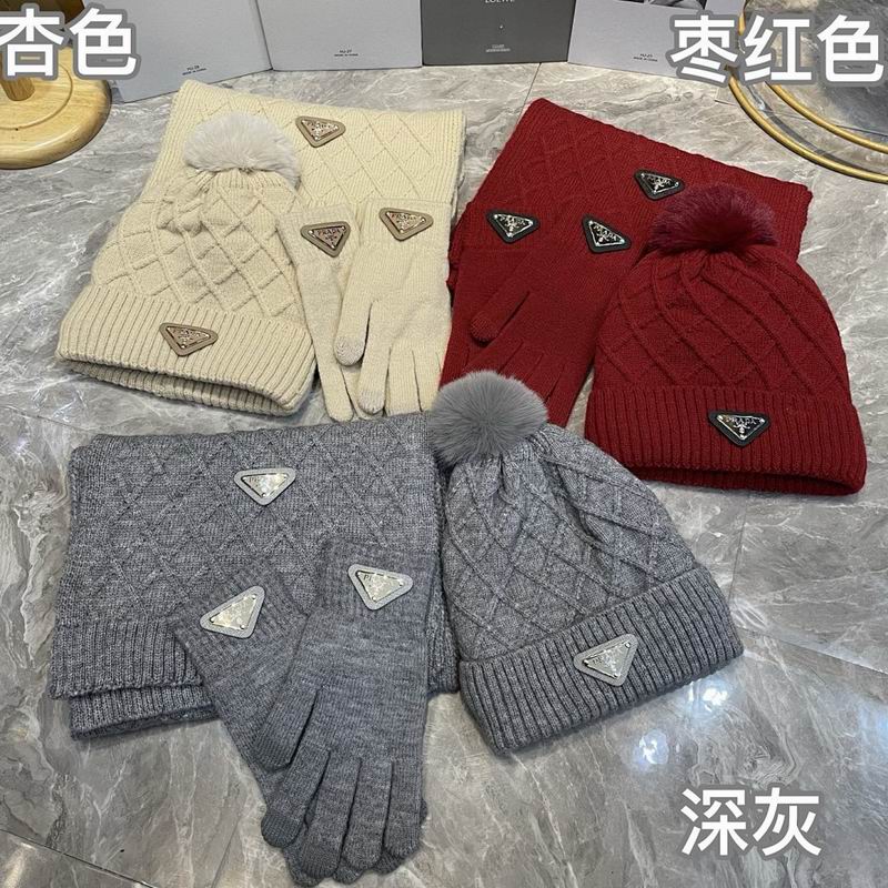 Prada Scarf Hat Gloves hm12